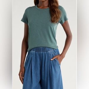 Marine Layer Swing Crewneck T Shirt - Small - Green Gables $54 MSRP